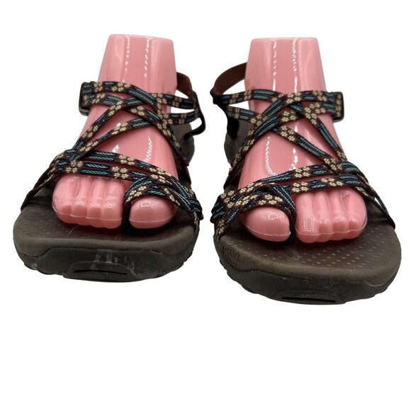 Skechers Womens10.5 Reggae Strappy Slingback Sandal Comfort Cushion Soles Hiking - Picture 5 of 12